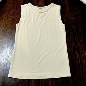 L'Agence stretch fitted Womens XS Ivory Sleeveless Classic Top